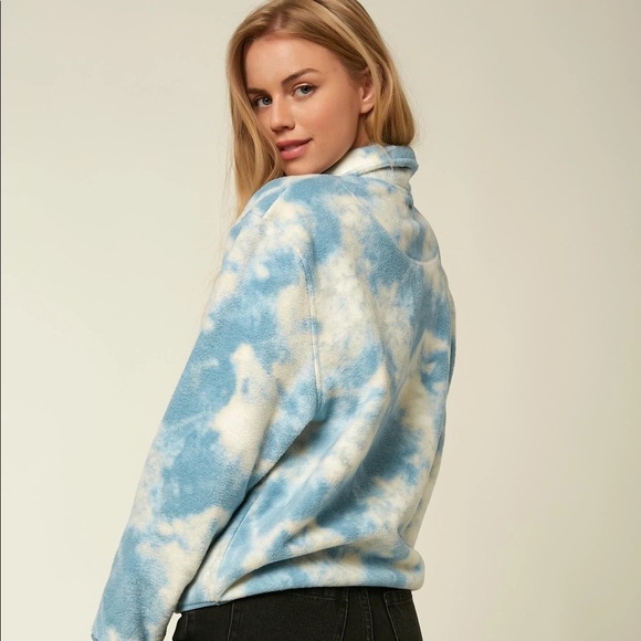 🔆O’NEILL🔆 LUCIE TIE DYE FLEECE SWEATSHIRT SWEATER JACKET - Picture 13 of 13